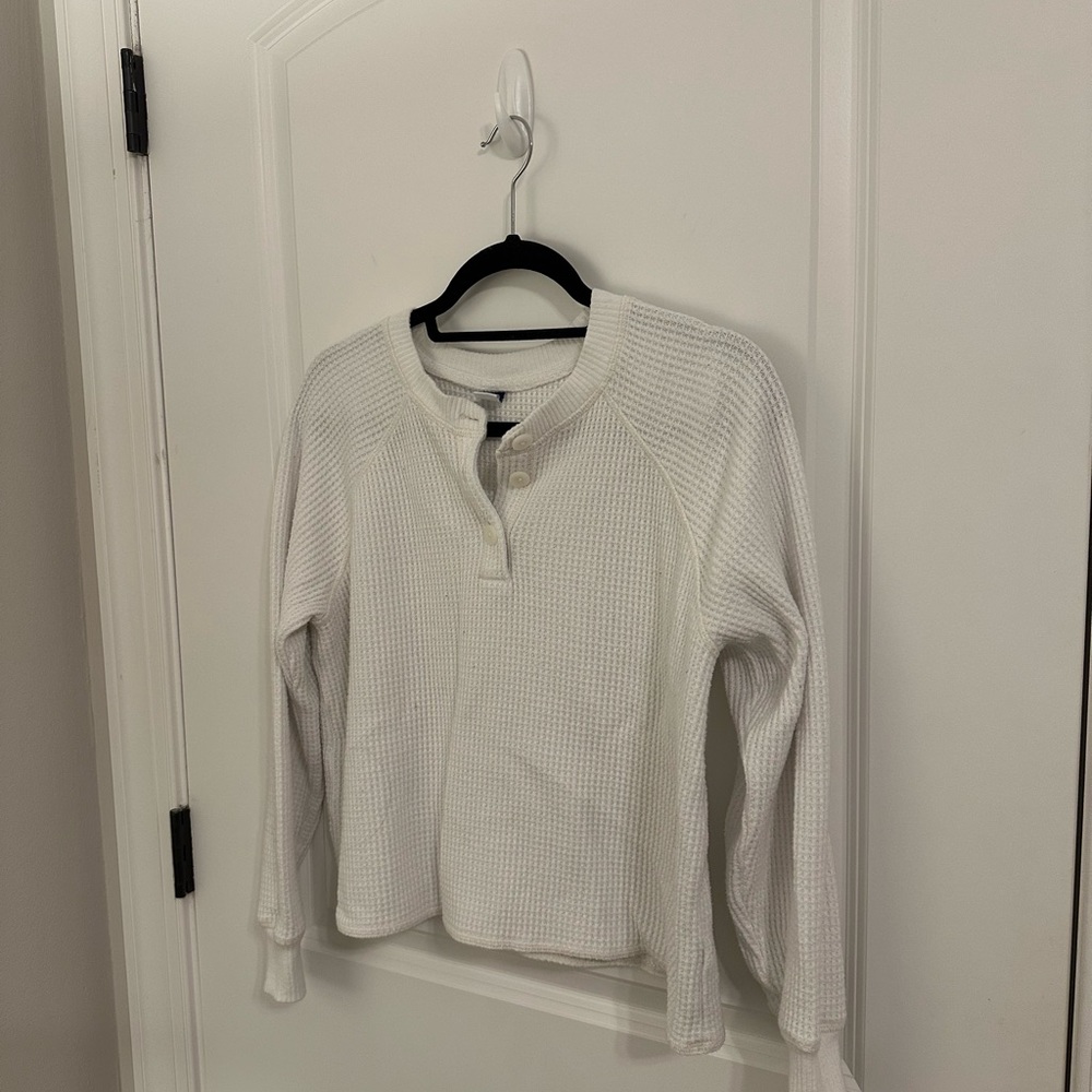 Old Navy White Waffle Thermal